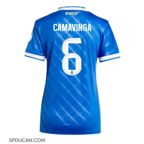 Zenski Nogometni Dres Real Madrid Eduardo Camavinga #6 Rezervni 2025-26 Kratak Rukav